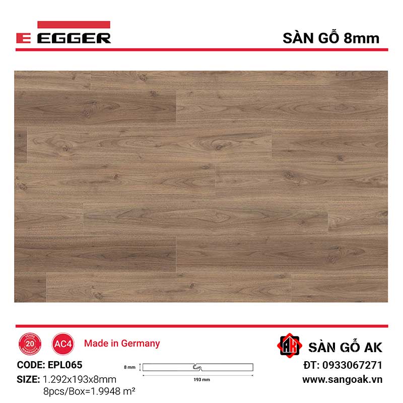 Sàn Gỗ Công Nghiệp Đức Egger 8mm EPL065