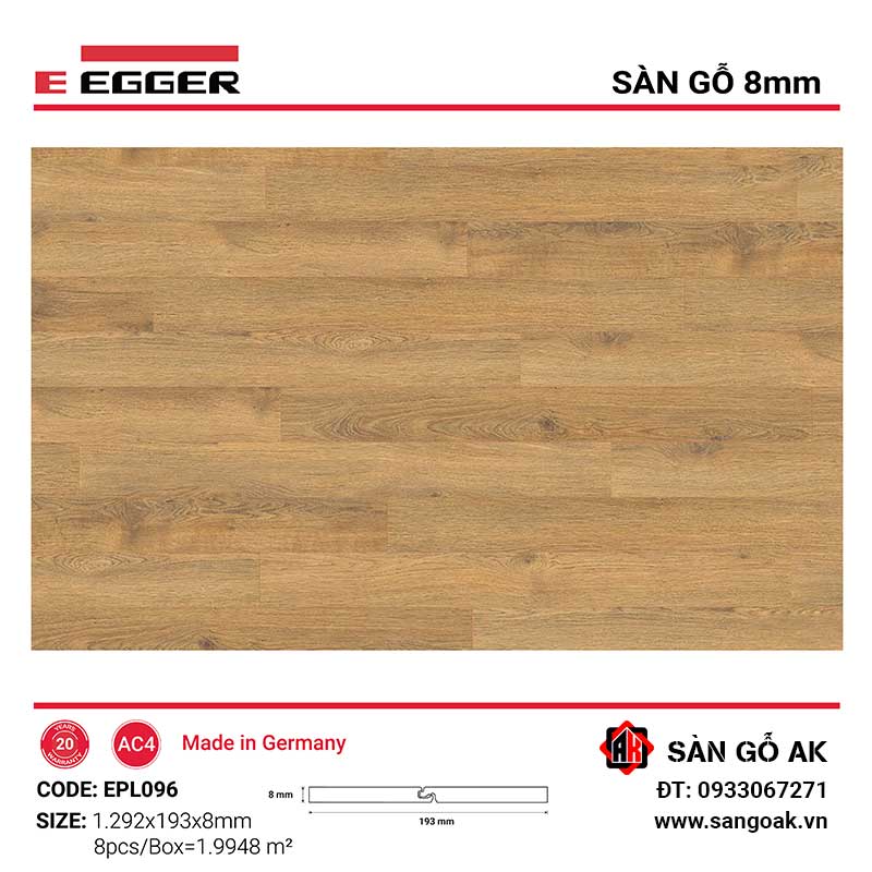 Sàn Gỗ Công Nghiệp Đức Egger 8mm EPL096