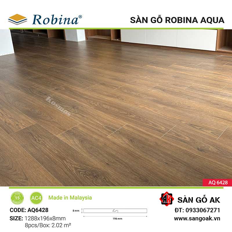 Sàn Gỗ Công Nghiệp Malaysia Robina Aqua 8mm AQ6428