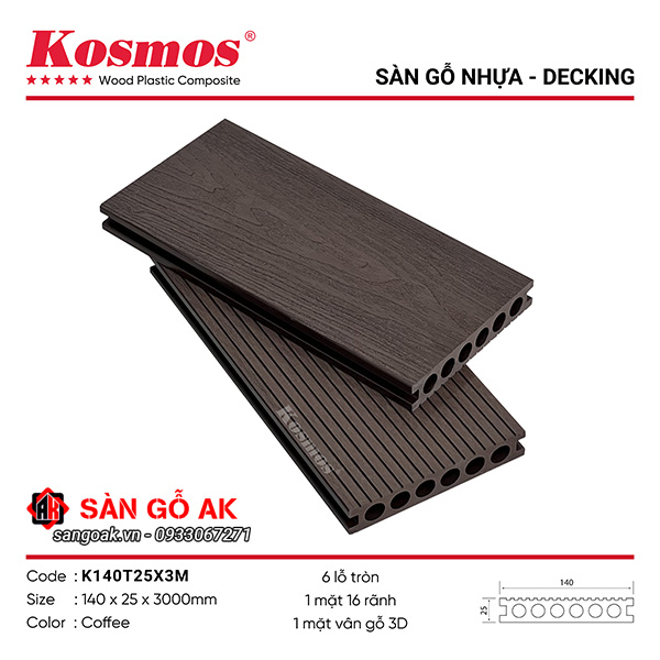 Sàn lỗ tròn K140T25X3M Kosmos dài 3M