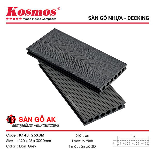 Sàn lỗ tròn K140T25X3M Kosmos dài 3M