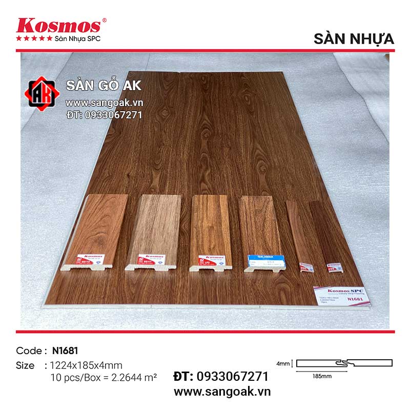 Sàn Nhựa Hèm Khóa Kosmos SPC 4mm N1681