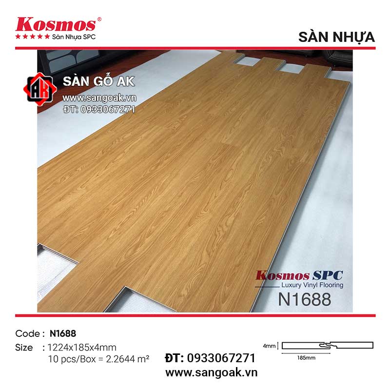 Sàn Nhựa Hèm Khóa Kosmos SPC 4mm N1688