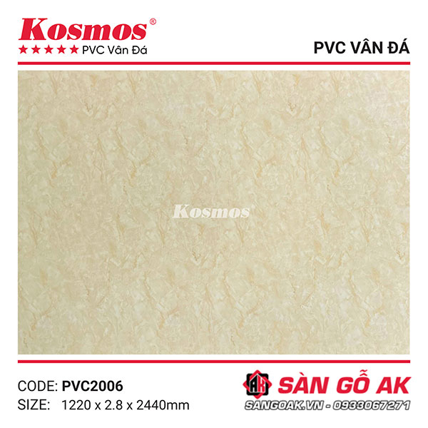 Tấm PVC vân đá Kosmos 2.8mm PVC2006