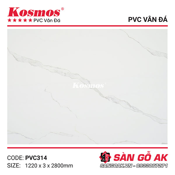 Tấm PVC vân đá Kosmos 3mm PVC314