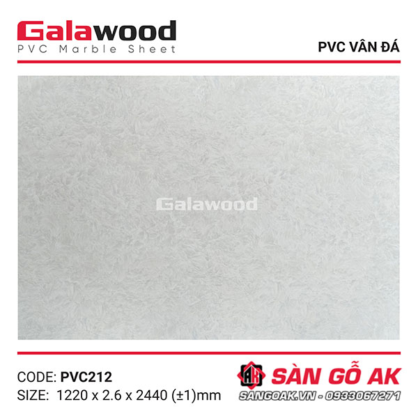 Tấm PVC vân đá Galawood 2.6mm PVC212