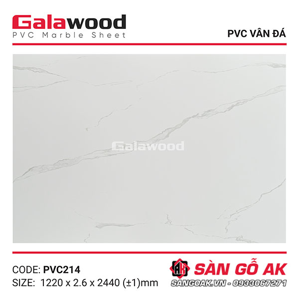 Tấm PVC vân đá Galawood 2.6mm PVC214