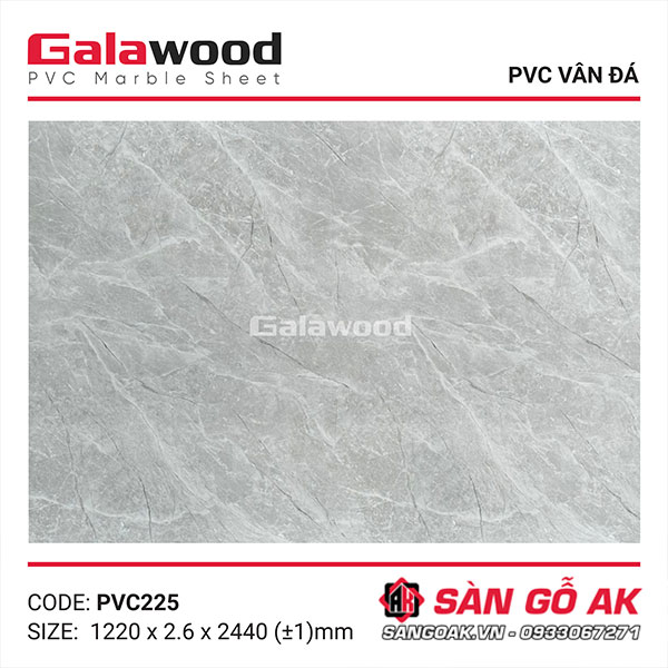 Tấm PVC vân đá Galawood 2.6mm PVC225