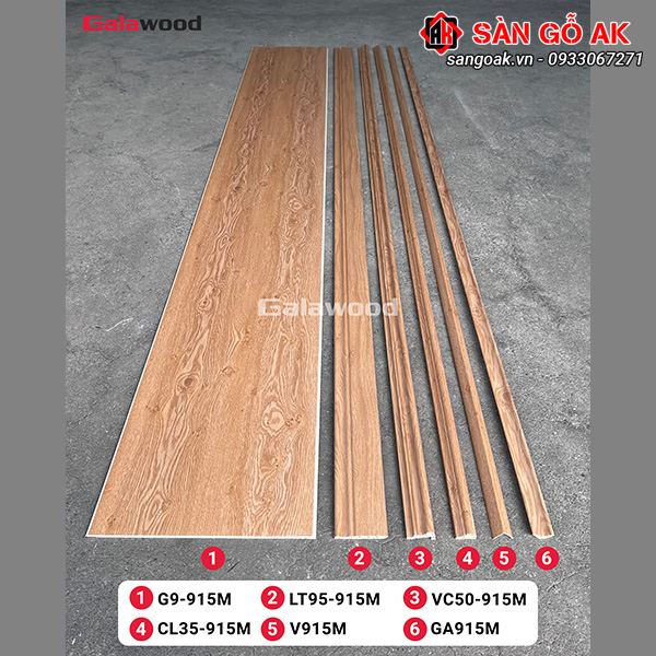Tấm ốp Nano Galawood G9-915M vân gỗ sồi vàng