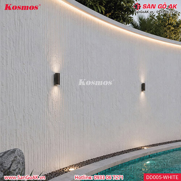 Tấm ốp đá dẻo Kosmos DD005-WHITE đá vân dòng chảy trắng