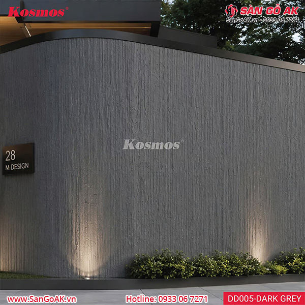 Tấm ốp đá dẻo Kosmos DD005-DARK GREY đá vân dòng chảy xám đậm