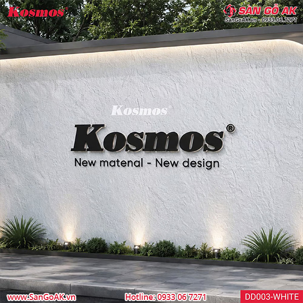 Tấm ốp đá dẻo Kosmos DD003-WHITE vân đá ánh trăng trắng