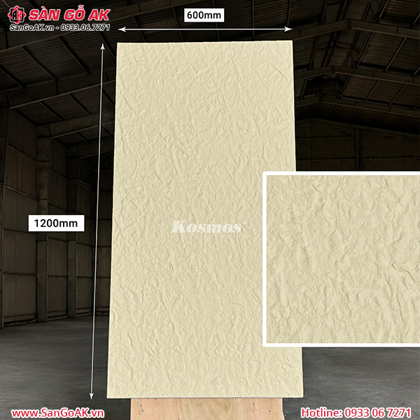 Tấm ốp đá dẻo Kosmos DD003-BEIGE vân đá ánh trăng vàng kem