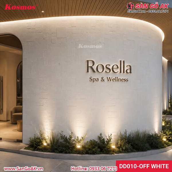 Tấm ốp đá dẻo Kosmos DD010-OFF WHITE vân đá Mosaic trắng kem