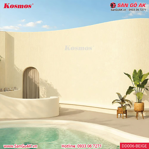 Tấm ốp đá dẻo Kosmos DD006-BEIGE vân đá rãnh sâu vàng kem