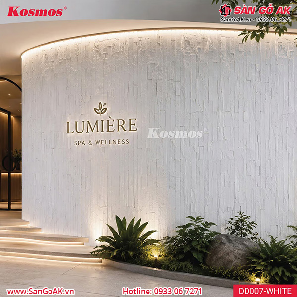Tấm ốp đá dẻo Kosmos DD007-WHITE vân đá san hô trắng