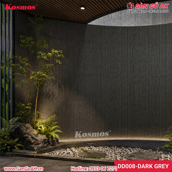Tấm ốp đá dẻo Kosmos DD008-DARK GREY vân đá xẻ xám đậm