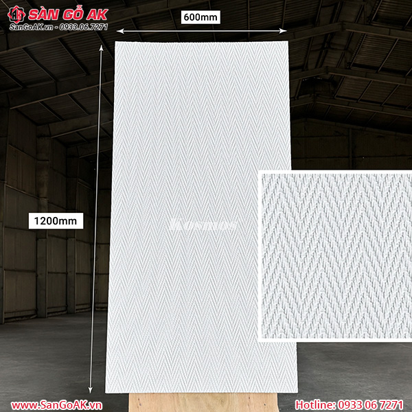 Tấm ốp đá dẻo Kosmos DD009-WHITE vân sợi gai dầu trắng