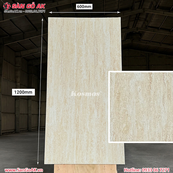 Tấm ốp đá dẻo Kosmos DD001-TR2 vân đá Travertine Romano vàng