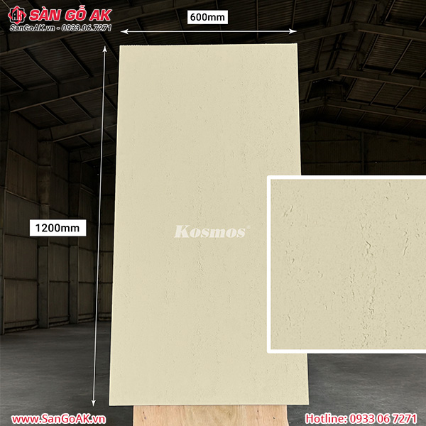 Tấm ốp đá dẻo Kosmos DD001-BEIGE vân đá Travertine vàng kem