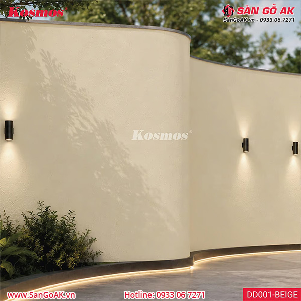 Tấm ốp đá dẻo Kosmos DD001-BEIGE vân đá Travertine vàng kem