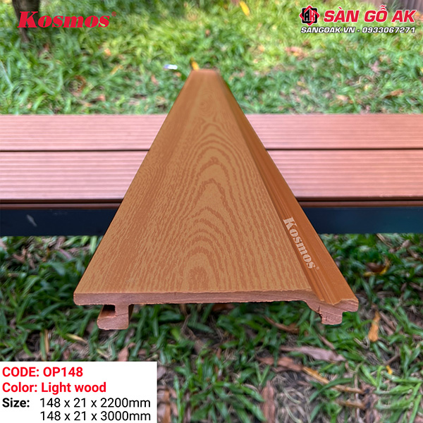 Tấm ốp gỗ nhựa ngoài trời Kosmos OP148X3M Light Wood