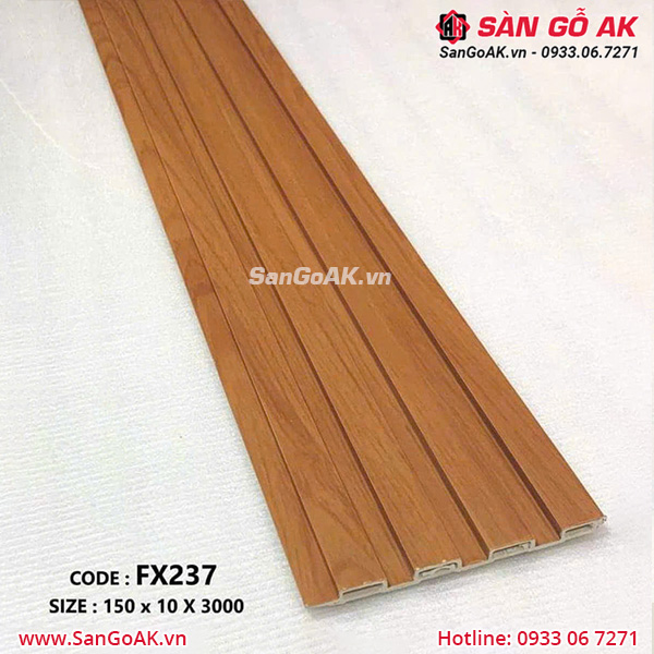 Tấm ốp lam 4 sóng thấp giá rẻ FX237 vân gỗ vàng đậm