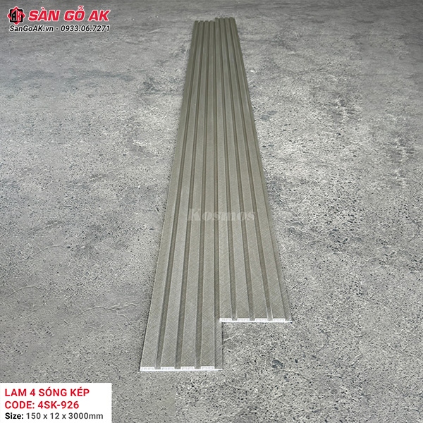 Tấm ốp lam 4 sóng thấp Kosmos 4SK-926 vân kim loại xám bạc xước