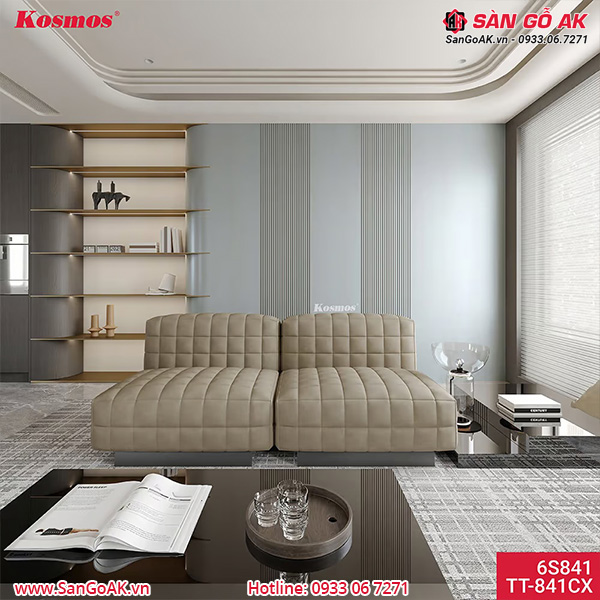 Lam sóng than tre Kosmos 6S-841 vân vải xám ánh kim