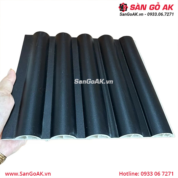Tấm ốp lam sóng tròn màu đen PX018