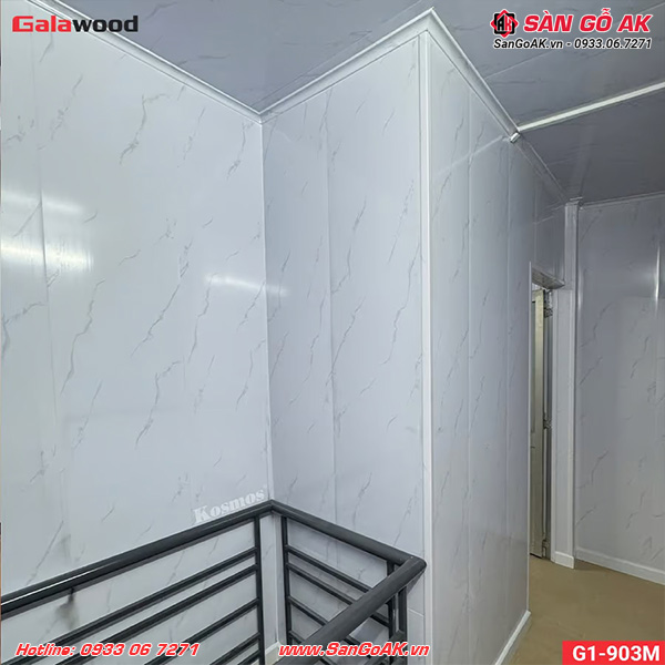 Tấm ốp Nano Galawood G1-903M vân đá mây trắng