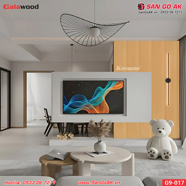 Tấm ốp Nano Galawood G9-017 vàng đậm vân gỗ