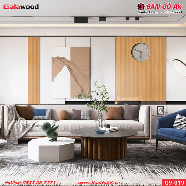Tấm ốp Nano Galawood G9-019 vàng sồi nhạt vân gỗ