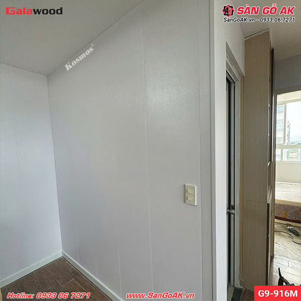 Tấm ốp Nano Galawood G9-916M vân giấy trắng