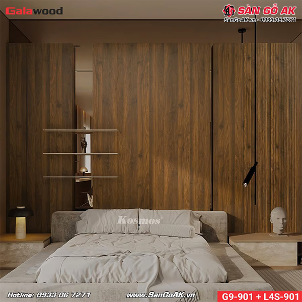 Lam 4 sóng Galawood L4S-901 vân gỗ nâu walnut