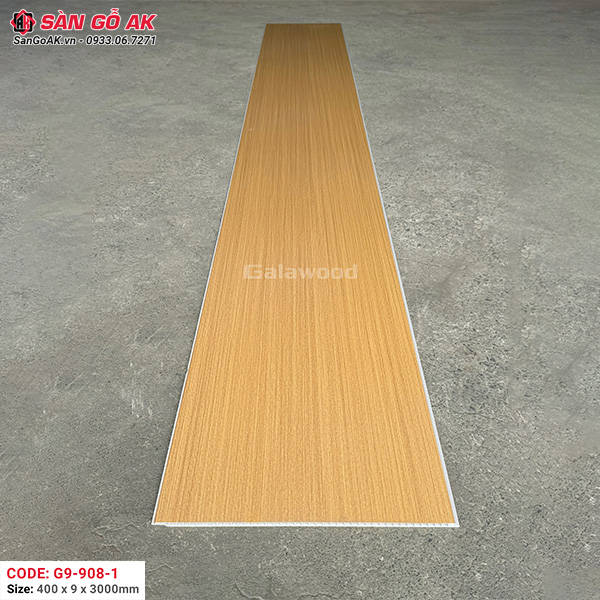 Tấm ốp Nano Galawood G9-908-1 vân gỗ sồi vàng đậm