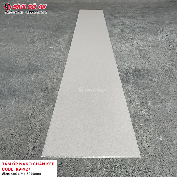 Tấm ốp Nano chân kép 9mm Kosmos K9-927 vân vải kem