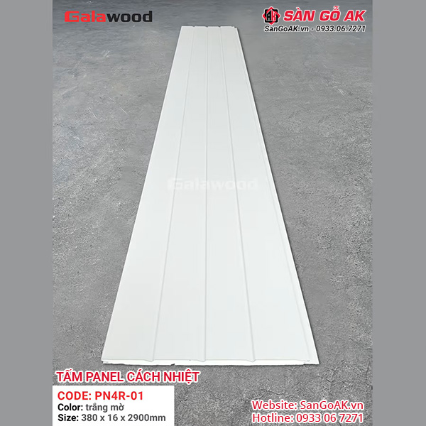 Tấm Panel Cách Nhiệt 4 Rãnh PN4R-01 Màu Trắng Mờ