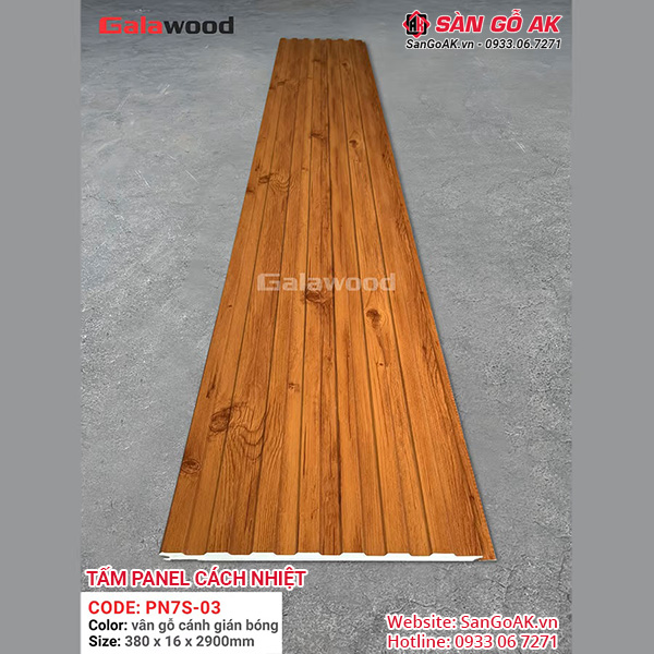 Tấm Panel Cách Nhiệt 7 Sóng PN7S-03 Màu Cánh Gián