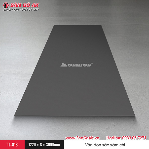 Tấm ốp than tre Kosmos đơn sắc xám TT-818