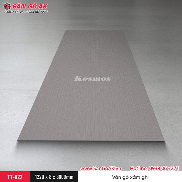 Tấm ốp than tre Kosmos vân gỗ xám ghi TT-822