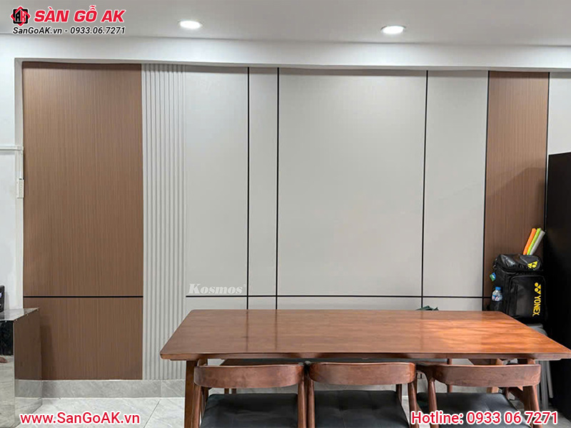 Tấm ốp than tre Kosmos vân gỗ nâu TT-823