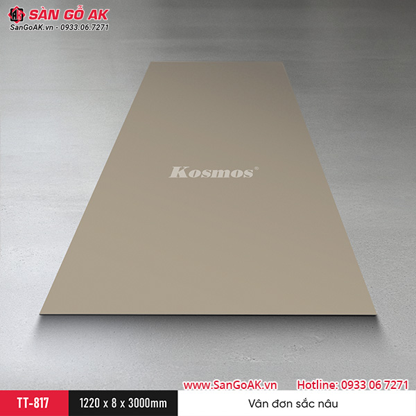 Tấm ốp than tre Kosmos đơn sắc nâu TT-817