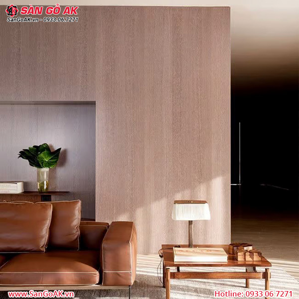 Tấm ốp than tre Kosmos vân gỗ walnut gân 3D TT-504