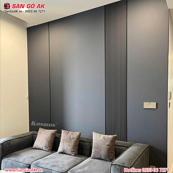 Tấm ốp than tre Kosmos đơn sắc xám TT-818
