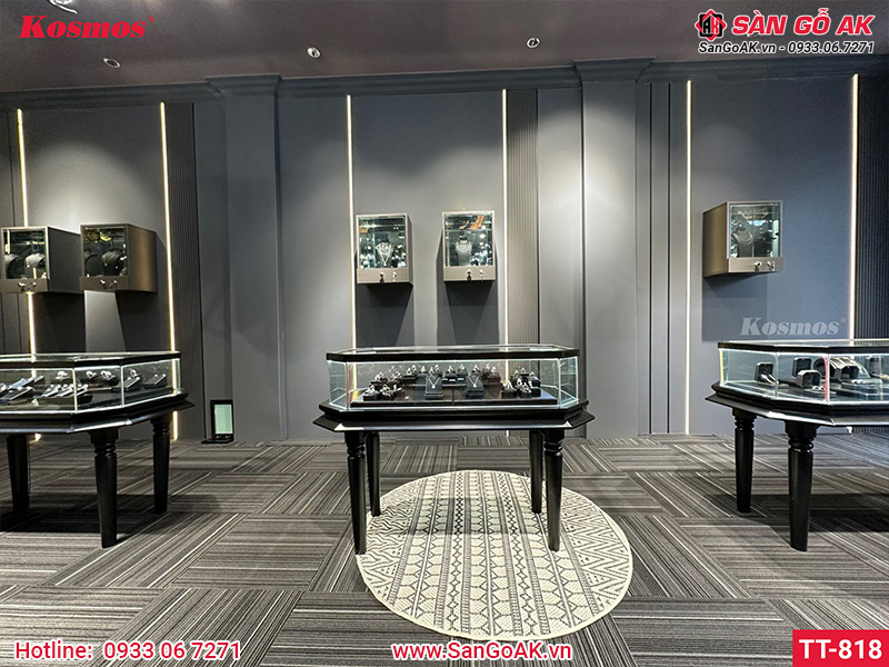 Tấm ốp than tre Kosmos đơn sắc xám TT-818