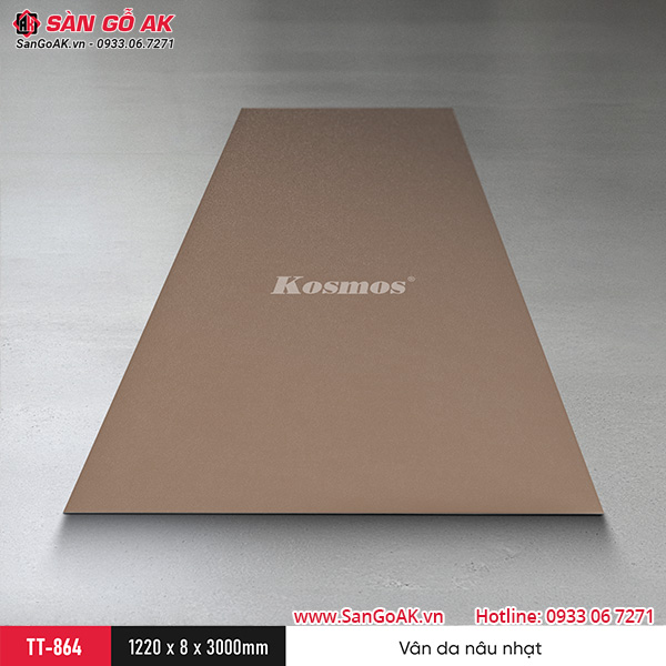 Tấm ốp than tre Kosmos vân da nâu nhạt TT-864