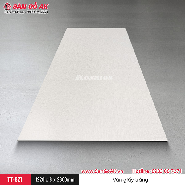 Tấm ốp than tre Kosmos vân giấy trắng TT-821
