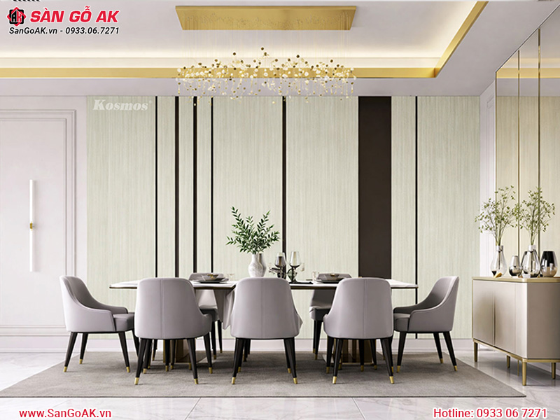 Tấm ốp than tre vân gỗ chống xước vàng kem nhạt Galawood G-706