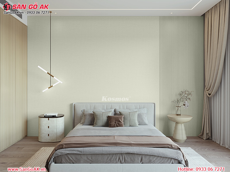 Tấm ốp than tre Kosmos vân vải canvas kem TT-862